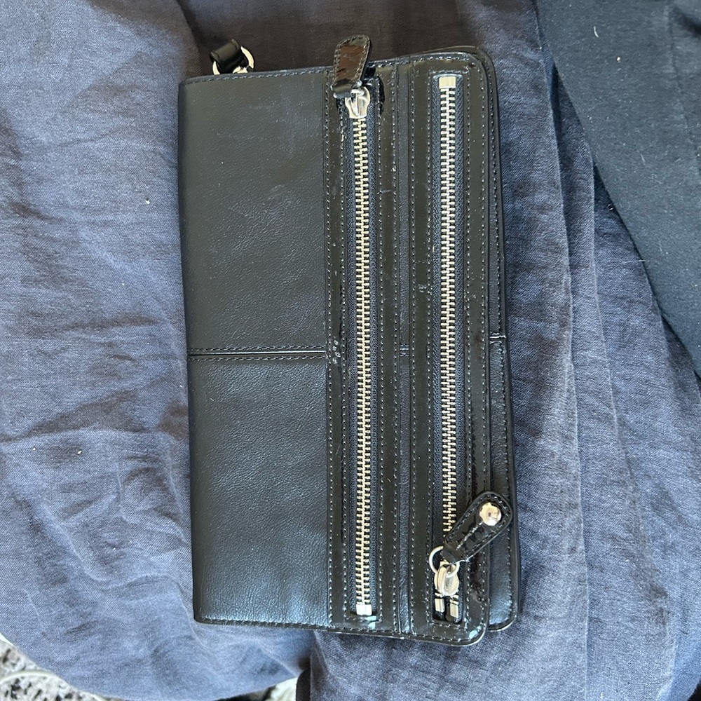 Coach Vintage Black Leather Clutch Wristlet